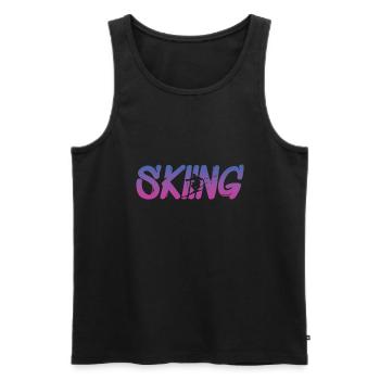 Skifahren, Skiing, Ski - Männer Premium Bio Tank Top - Schwarz - Vorne - Michal (187cm)