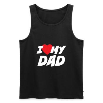 I Love my Dad - Men's Premium Organic Tank Top - black - Front - Michal (187cm)
