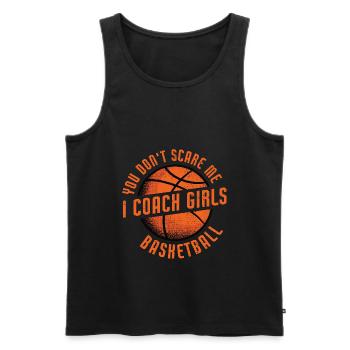 I Teach Girls Basketball Coach - Männer Premium Bio Tank Top - Schwarz - Vorne - Michal (187cm)