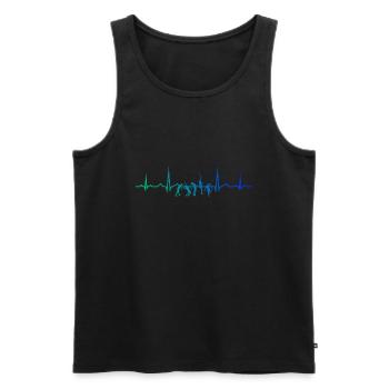Tennis Tennisspieler Damen Herren Tennis spielen - Männer Premium Bio Tank Top - Schwarz - Vorne - Michal (187cm)
