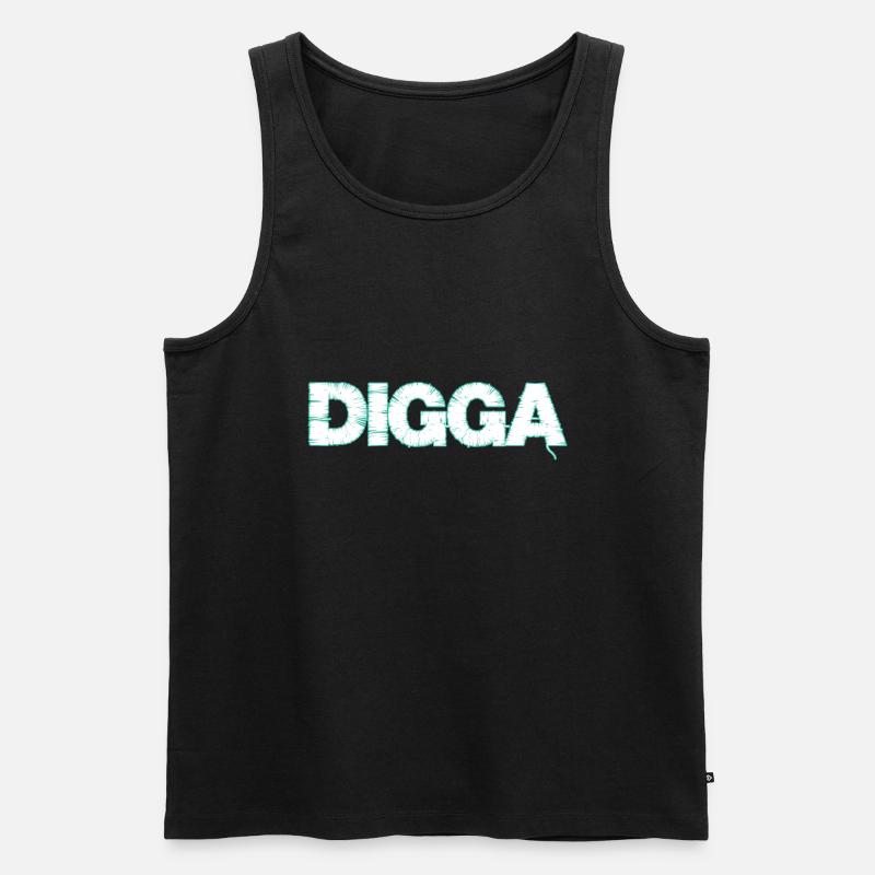 Digga - Männer Premium Bio Tank Top - Schwarz
