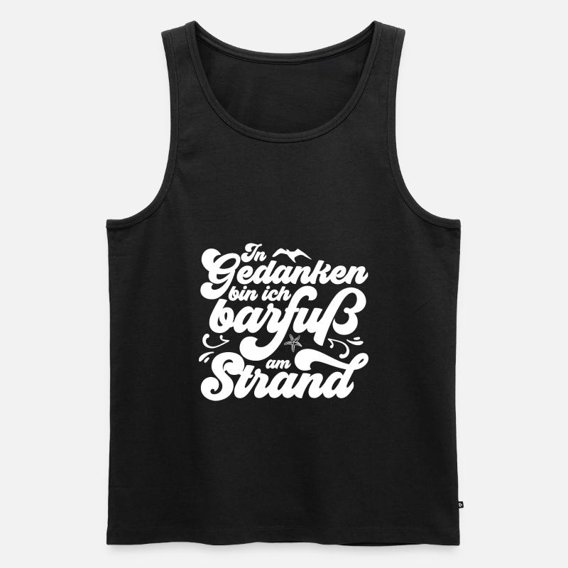 PLATTDEUTSCHER SPRUCH - Männer Premium Bio Tank Top - Schwarz