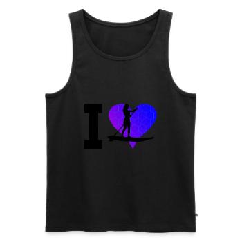 Men's Women's Stand up Paddling Board Standup Paddle - Men's Premium Organic Tank Top - black - Front - AI Model Male 178 light (178cm)