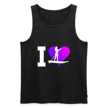 Standup Paddle Standup Paddling Stand up Paddling - Men's Premium Organic Tank Top - black - Front - AI Model Male 178 light (178cm)