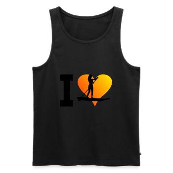 Sup Standup Paddle Standup Paddleboard Standup Pad - Männer Premium Bio Tank Top - Schwarz - Vorne - AI Model Male 178 light (178cm)