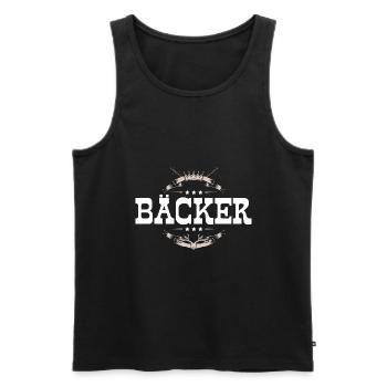 Bäcker Beruf - Männer Premium Bio Tank Top - Schwarz - Vorne - Michal (187cm)