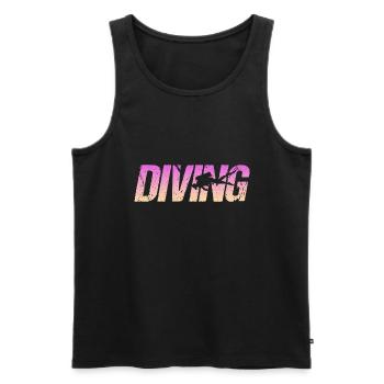 Tauchen Diving - Männer Premium Bio Tank Top - Schwarz - Vorne - Michal (187cm)