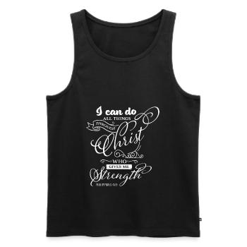 Bibelvers Christliche Sprüche Geschenk Bibel Jesus - Männer Premium Bio Tank Top - Schwarz - Vorne - AI Model Male 178 light (178cm)