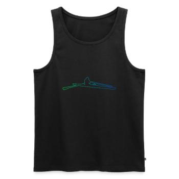 Damen Ruderer Herren Rudern Rowing - Männer Premium Bio Tank Top - Schwarz - Vorne - Michal (187cm)