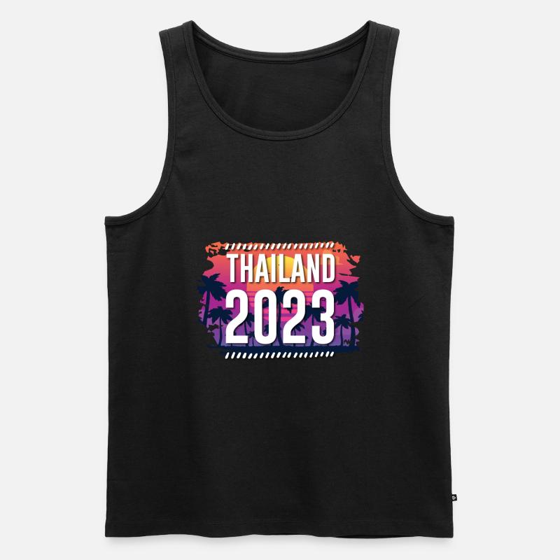 Thailand 2023 - Männer Premium Bio Tank Top - Schwarz