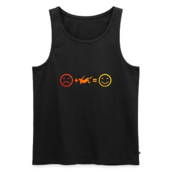Climbing Bouldern Boulder Climber Klettern - Männer Premium Bio Tank Top - Schwarz - Vorne - AI Model Male 178 light (178cm)