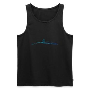 Herren Ruderer Rowing Damen Rudern - Männer Premium Bio Tank Top - Schwarz - Vorne - Michal (187cm)