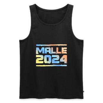 Malle 2024 Bunt - Männer Premium Bio Tank Top - Schwarz - Vorne - Michal (187cm)
