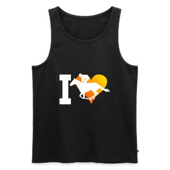 Equestrian Show Jumping Equestrian Horseback Riding Horse Riding - Men's Premium Organic Tank Top - black - Front - AI Model Male 178 light (178cm)