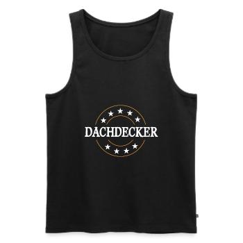 Dachdecker Beruf - Männer Premium Bio Tank Top - Schwarz - Vorne - AI Model Male 178 light (178cm)