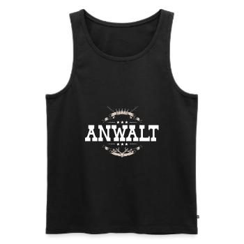 Anwalt Beruf - Männer Premium Bio Tank Top - Schwarz - Vorne - Michal (187cm)
