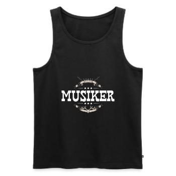 Musiker Beruf - Männer Premium Bio Tank Top - Schwarz - Vorne - AI Model Male 178 light (178cm)