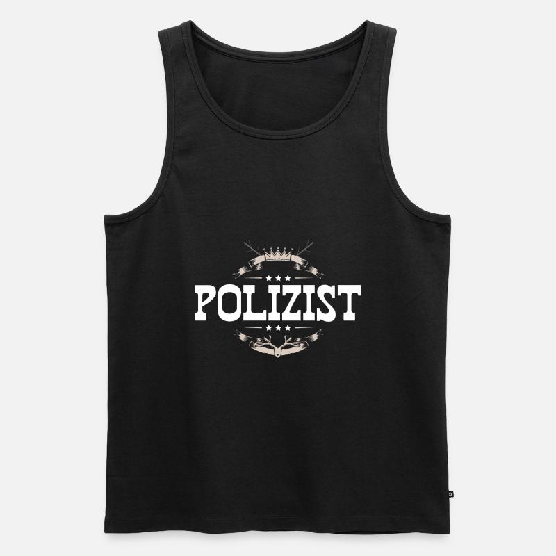 Polizist Beruf - Männer Premium Bio Tank Top - Schwarz