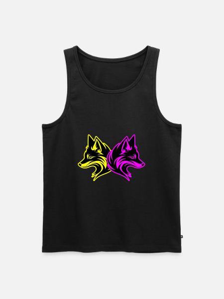 Fox Animal - Men's Premium Organic Tank Top - black