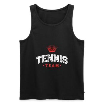 Équipe de tennis - Débardeur bio Premium Homme - noir - Devant - AI Model Male 178 light (178cm)