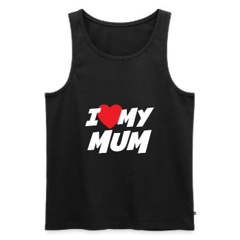 J’aime ma mère - Débardeur bio Premium Homme - noir - Devant - Michal (187cm)