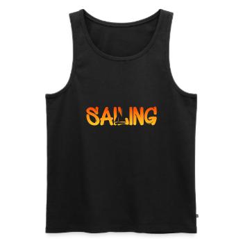 Sailing - Männer Premium Bio Tank Top - Schwarz - Vorne - Michal (187cm)