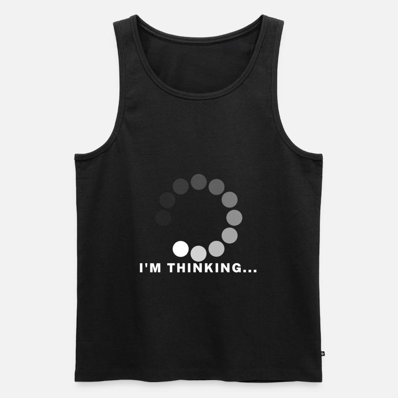 Im thinking ... - Men's Premium Organic Tank Top - black