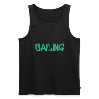 Sailing - Männer Premium Bio Tank Top - Schwarz - Vorne - Michal (187cm)