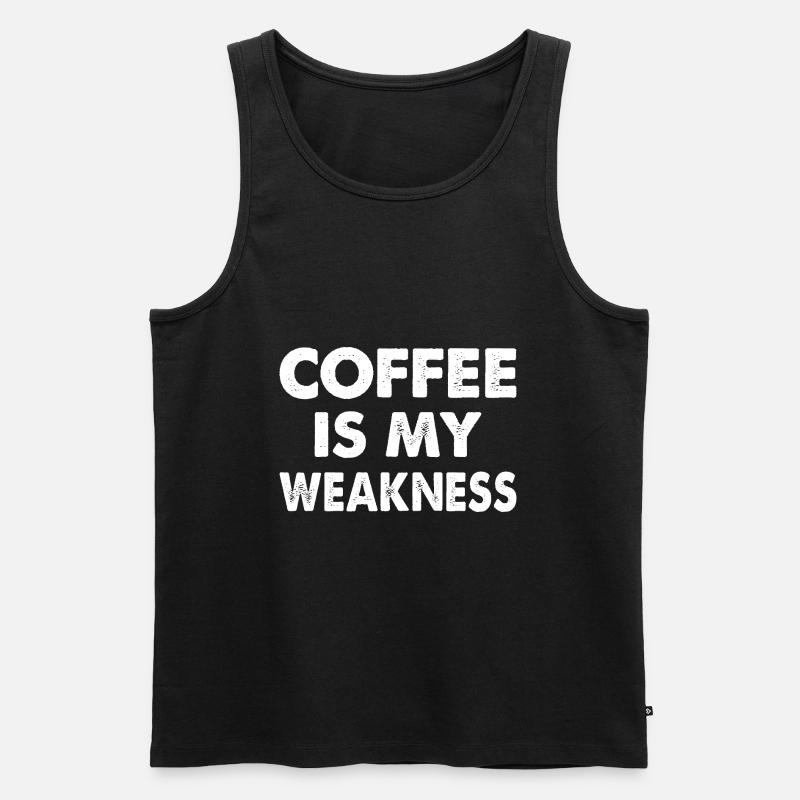 Coffee Is My Weakness - Men's Premium Organic Tank Top - black