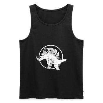 Stegosaurus - Männer Premium Bio Tank Top - Schwarz - Vorne - AI Model Male 178 light (178cm)