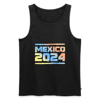 Mexiko 2024 Bunt - Männer Premium Bio Tank Top - Schwarz - Vorne - Michal (187cm)