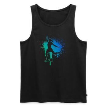 Men's Football Players Football - Men's Premium Organic Tank Top - black - Front - Michal (187cm)