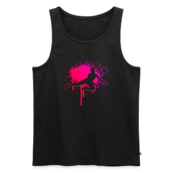 Volley Volleyballer Volleyballspieler Damen - Männer Premium Bio Tank Top - Schwarz - Vorne - AI Model Male 178 light (178cm)
