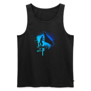 wingsurf wingsurf Women wingfoil Men - Men's Premium Organic Tank Top - black - Front - AI Model Male 178 light (178cm)