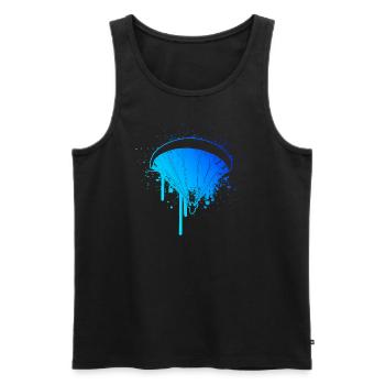 Men's Paragliding Paragliding Paragliding - Men's Premium Organic Tank Top - black - Front - AI Model Male 178 light (178cm)