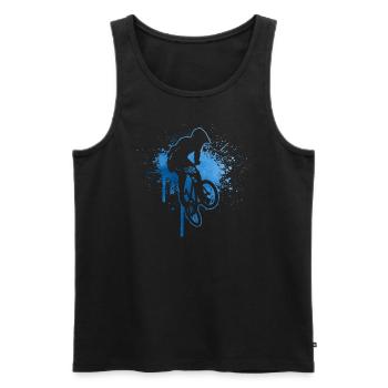 bmx jungen Herren Bike bmx Radfahren Damen - Männer Premium Bio Tank Top - Schwarz - Vorne - Michal (187cm)