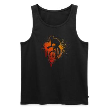 Road Bike Road Bike Road Bike Road Cycling - Men's Premium Organic Tank Top - black - Front - AI Model Male 178 light (178cm)