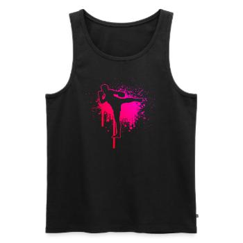Thai Boxing Thai Boxer Men Thai Boxing Women - Men's Premium Organic Tank Top - black - Front - AI Model Male 178 light (178cm)