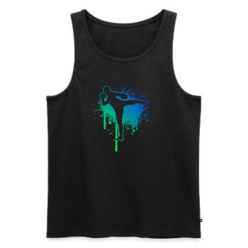 Thaibox Thaiboxing Thaiboxer Herren Thaiboxen - Männer Premium Bio Tank Top - Schwarz - Vorne - Michal (187cm)
