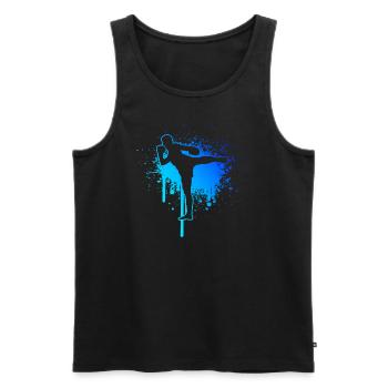Thai Boxing Women Men Thaiboxing Thai Box - Men's Premium Organic Tank Top - black - Front - AI Model Male 178 light (178cm)