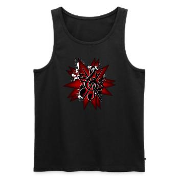 Drummer Sterne - Men's Premium Organic Tank Top - black - Front - AI Model Male 178 light (178cm)