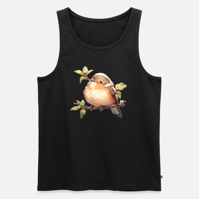 Singvogel - Männer Premium Bio Tank Top - Schwarz