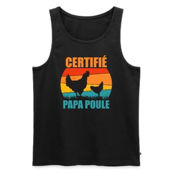 Best Dad | Certified Daddy Hen - Men's Premium Organic Tank Top - black - Front - AI Model Male 178 light (178cm)
