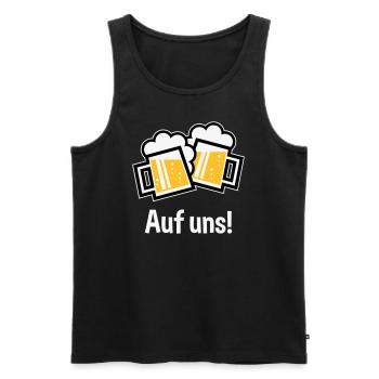 XAufuns! – 2 Bayrische Originale (3) - Männer Premium Bio Tank Top - Schwarz - Vorne - Michal (187cm)