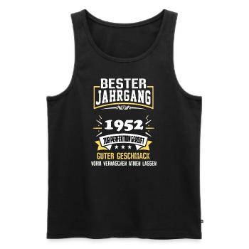 1952 Bester Jahrgang - Männer Premium Bio Tank Top - Schwarz - Vorne - AI Model Male 178 light (178cm)