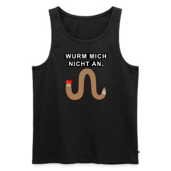 Cooler Wurm Würmer Geschenk - Männer Premium Bio Tank Top - Schwarz - Vorne - Michal (187cm)