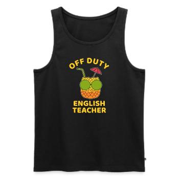 Pina Colada Cocktai Off Duty Teacher - Männer Premium Bio Tank Top - Schwarz - Vorne - AI Model Male 178 light (178cm)