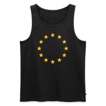 Europe symbol, EU star flag flag - Men's Premium Organic Tank Top - black - Front - AI Model Male 178 light (178cm)