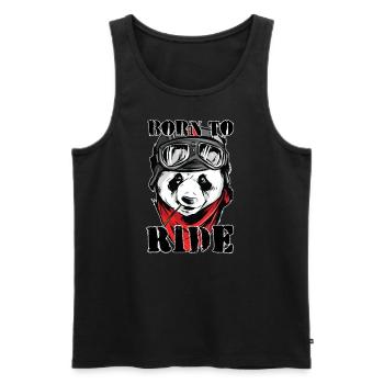 Born To Ride - Männer Premium Bio Tank Top - Schwarz - Vorne - Michal (187cm)