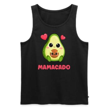 Mamacado Avocado Vegan Pregnancy Pregnant - Men's Premium Organic Tank Top - black - Front - Michal (187cm)